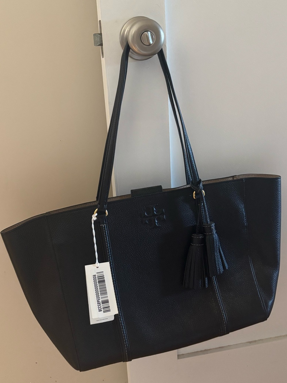 NWT Tory Burch Thea Tote Black Leather